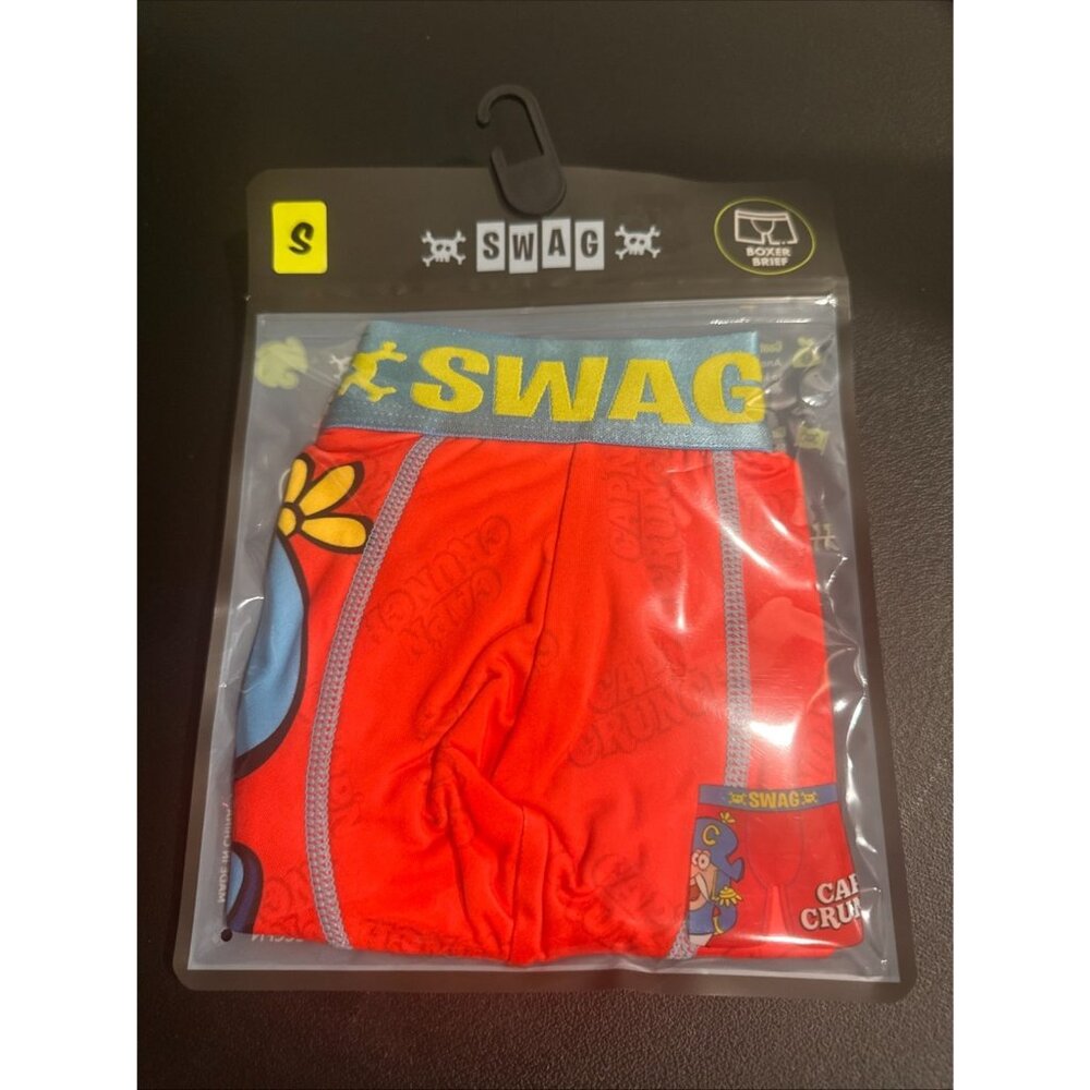 SWAG Boxers Mens Cap'n Crunch Cereal Boxer Briefs Red‎ Small SB-WFP-CCCPN NEW